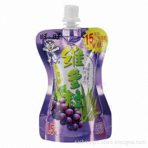 Clear Spout Bag, Various Sizes and Shapes Available, Stand-up/Food-grade Material, Oxygen-proof